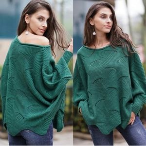 C+D+M oversized batwing sweater green Medium